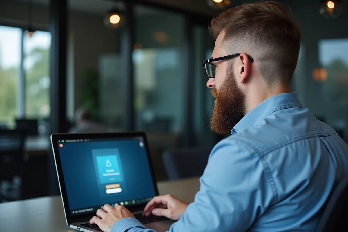 Homme vérifiant son identité lors d