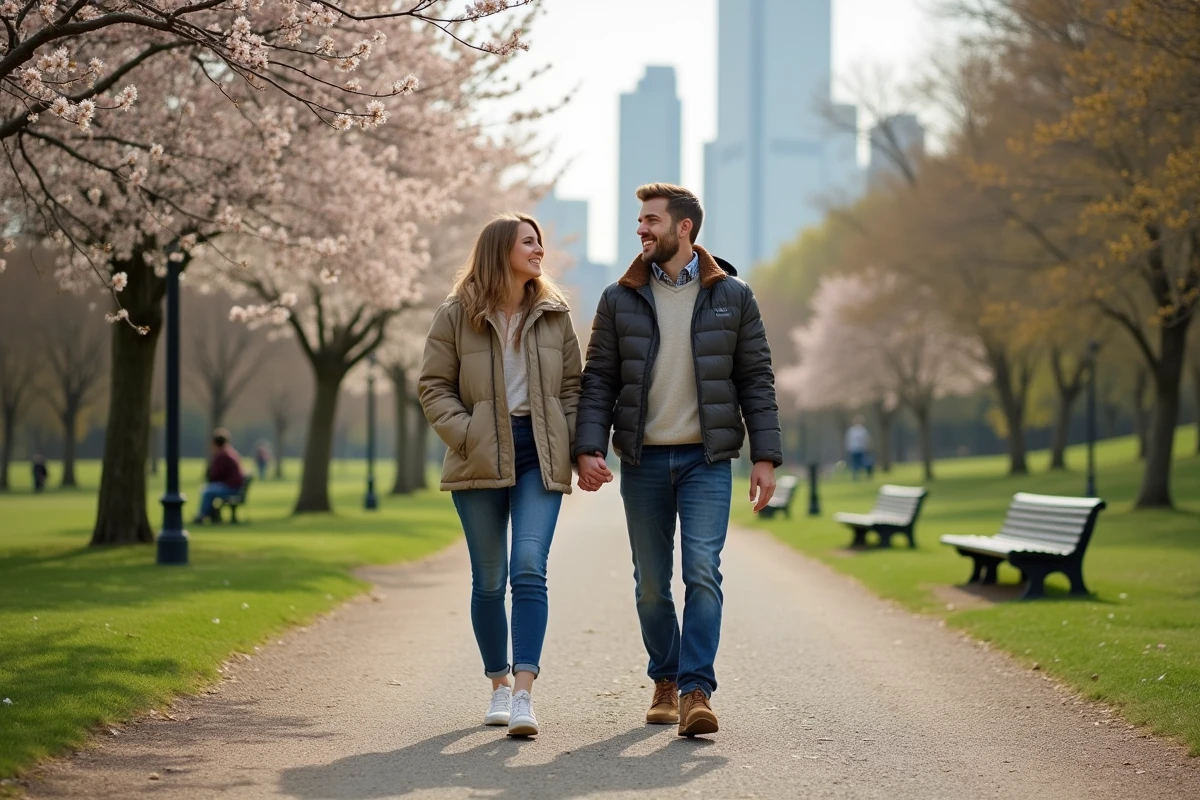 Couple main dans la main lors d